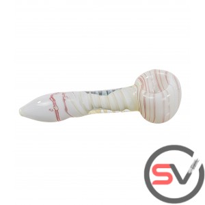 CLEAR BODY SWIRL DESIGN HAND PIPE 5inch 3CT/PK